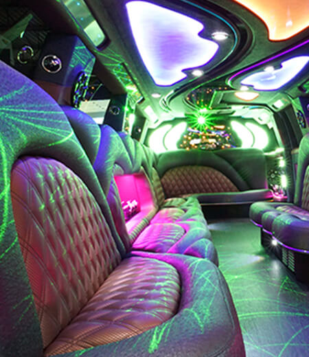 LED neon lights on limo